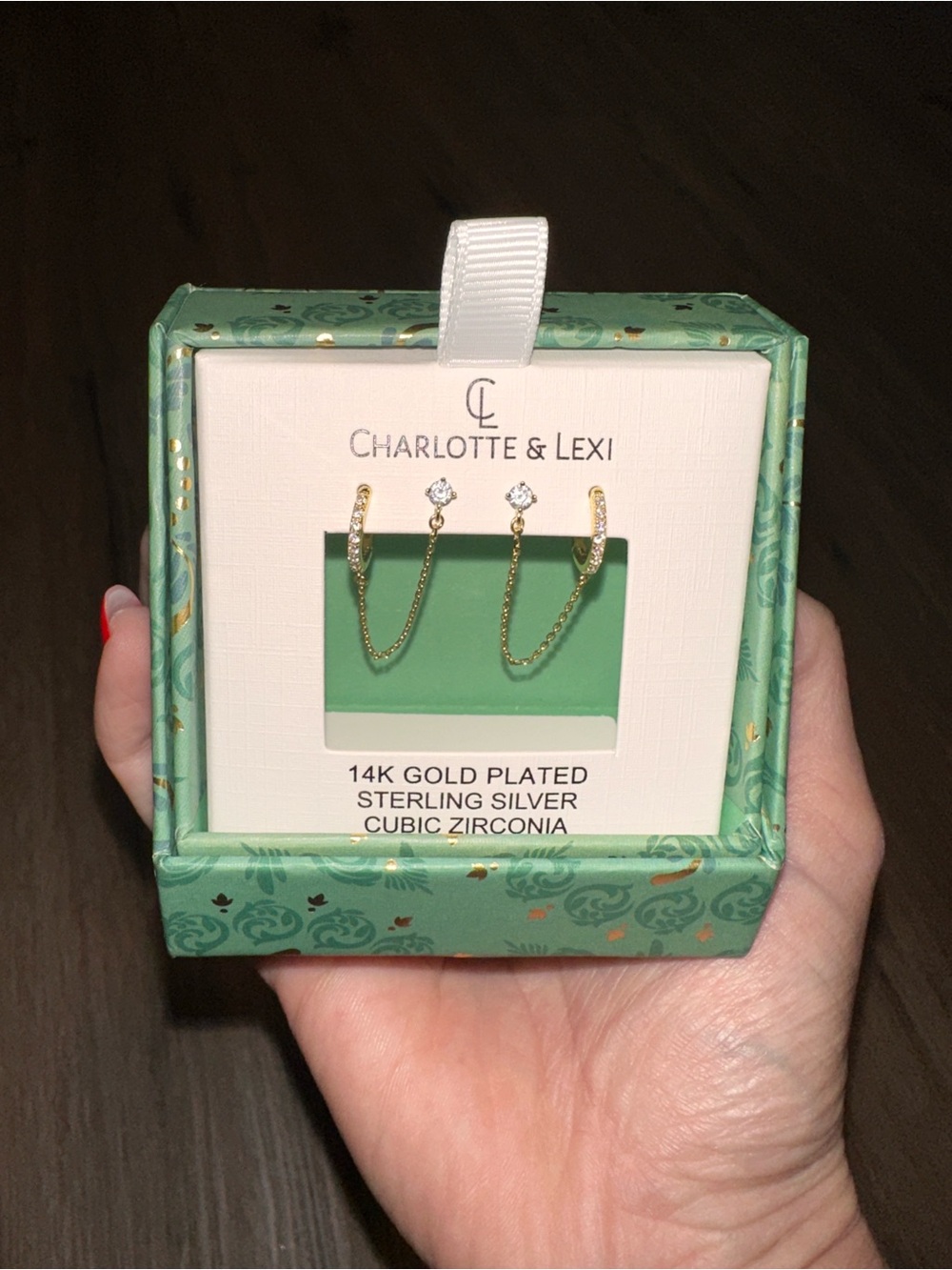 Gold-Plated Chain Drop Earrings